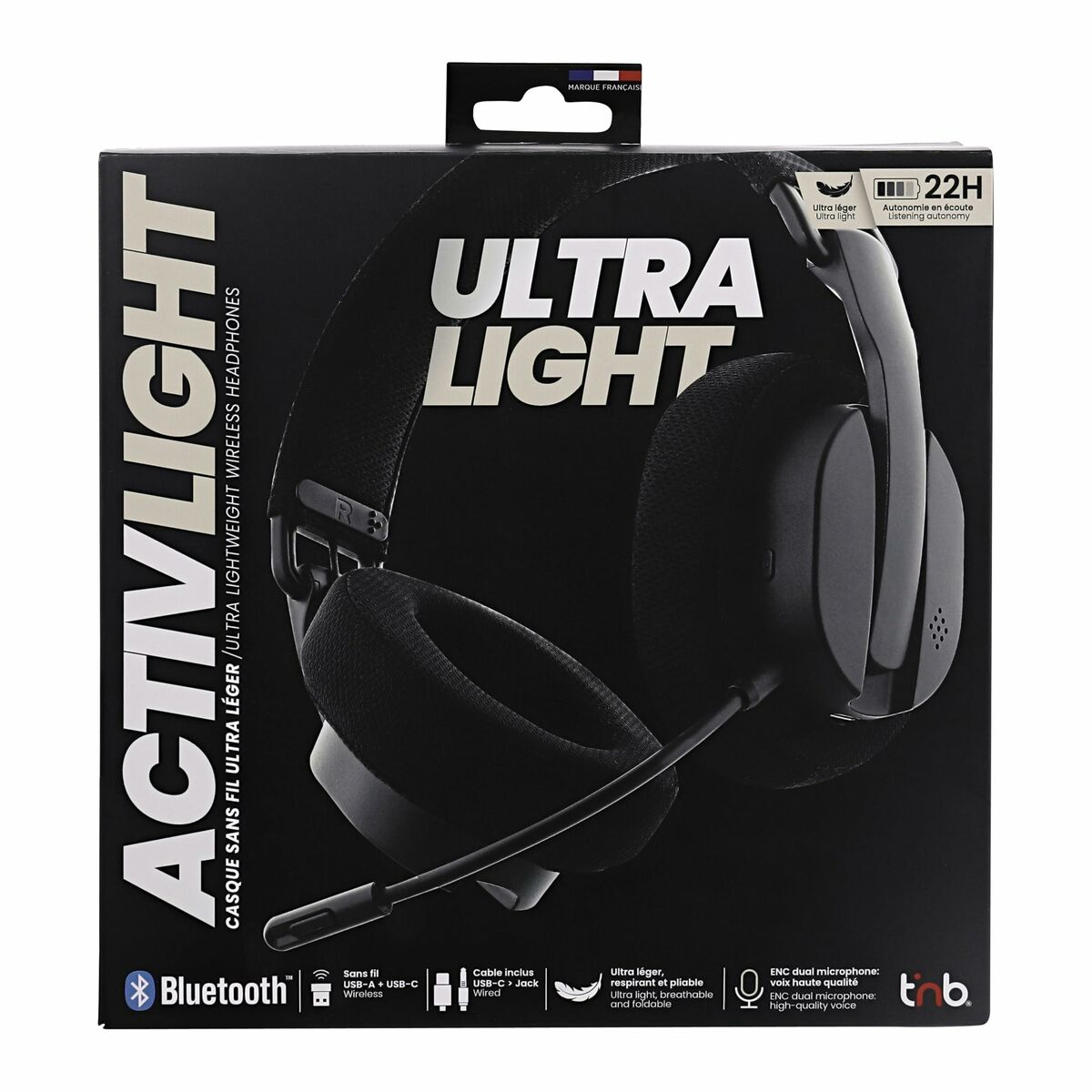TNB Ultra light and comfortable Bluetooth Headset + 2.4Ghz microphone ACTIVLIGHT