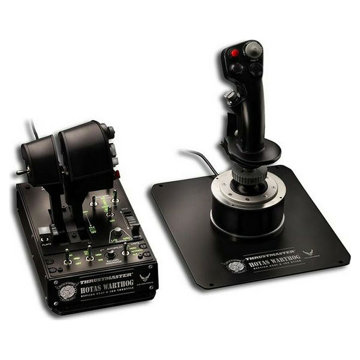 THRUSTMASTER HOTAS WARTHOG PC Joystick+panneau de contr le+double Manette des ga