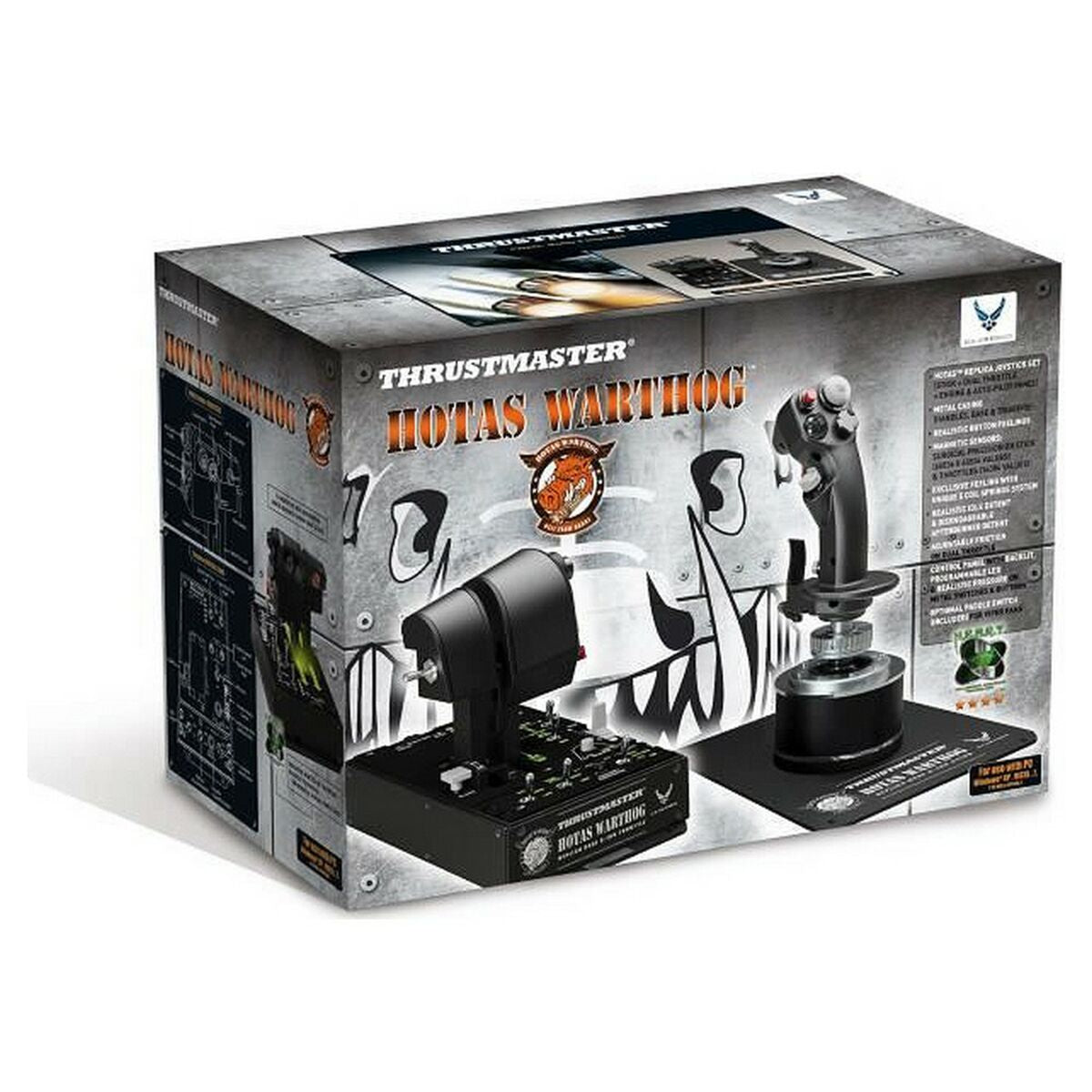 THRUSTMASTER HOTAS WARTHOG PC Joystick+panneau de contr le+double Manette des ga