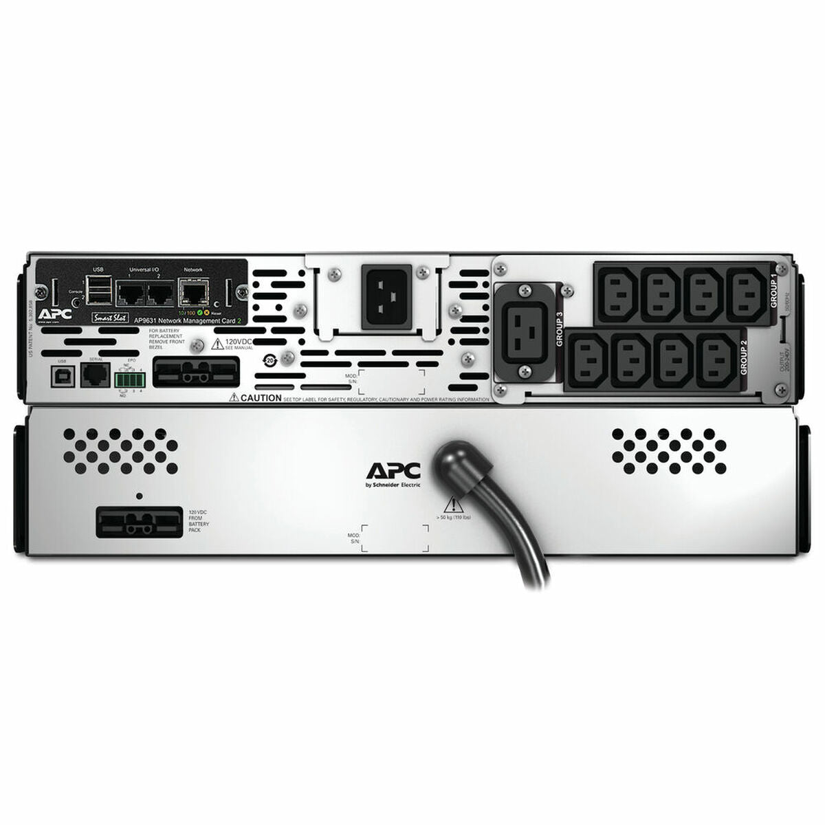 APC Smart-UPS X 3000 Rack/Tower LCD UPS AC 208/230V 2.7 kW 3000VA 1-phase Ethernet 10/100 RS-232 output connectors 11 2U Black