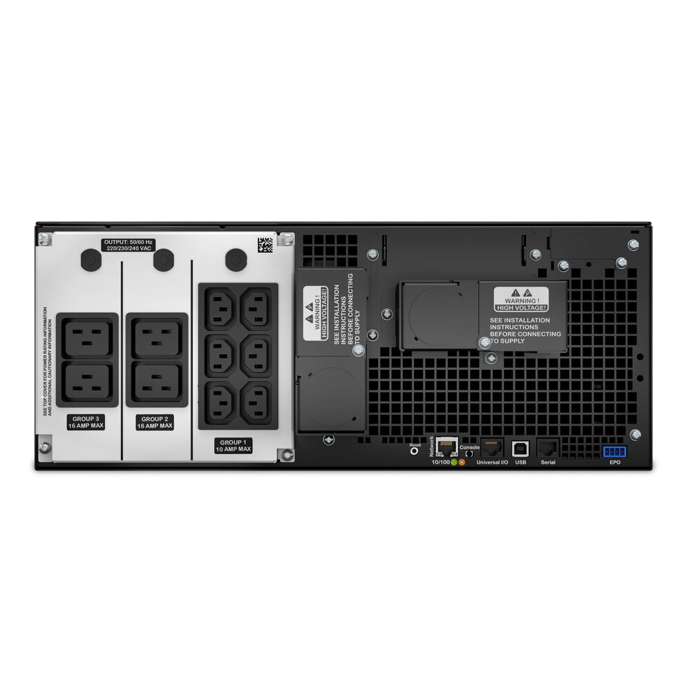 APC Smart-UPS SRT 6000VA RM UPS rack-mountable AC 230V 6000Watt 6000VA Ethernet 10/100 USB output connectors 13 4U Black