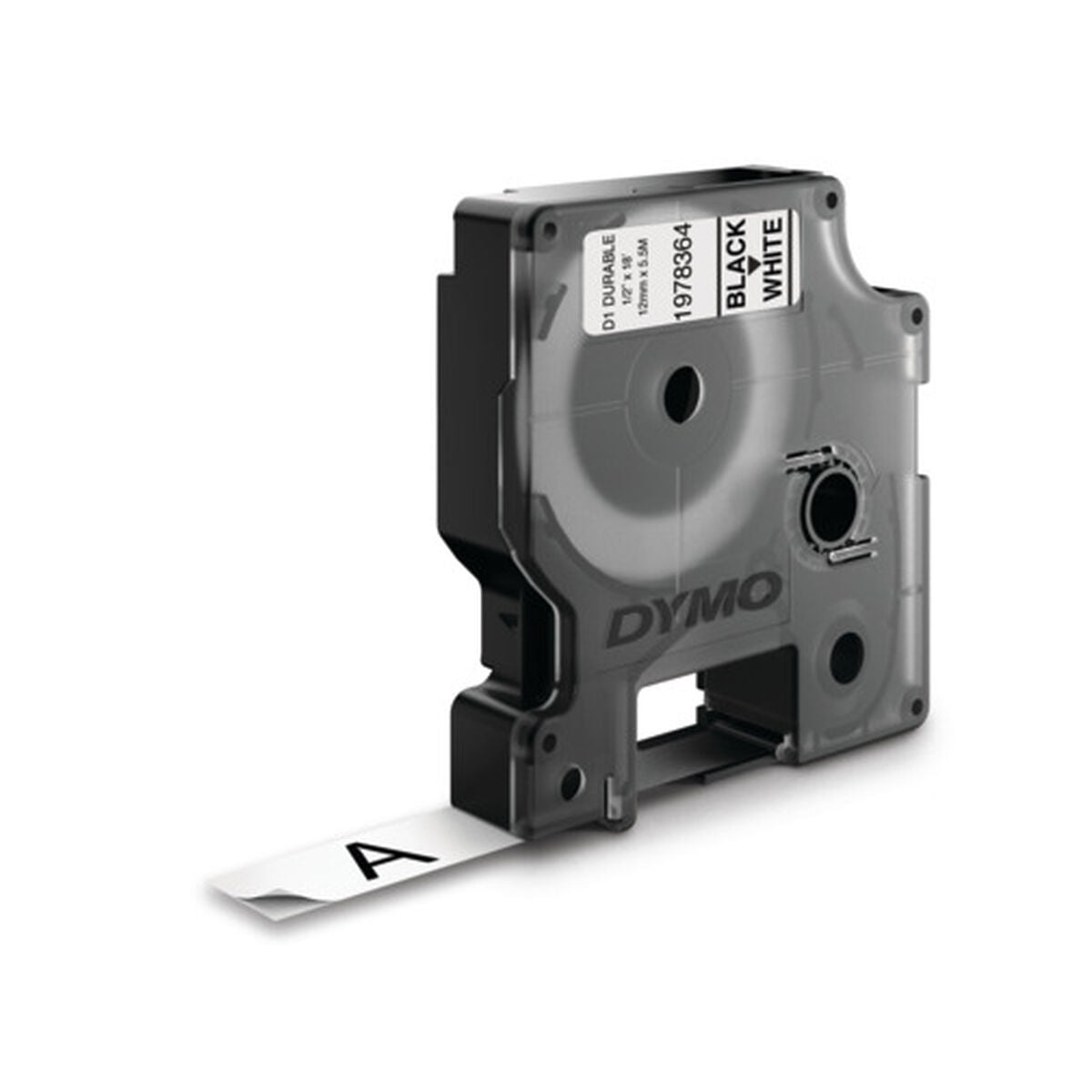 DYMO Ruban D1 résistant 12 mm x 5 m noir/blanc