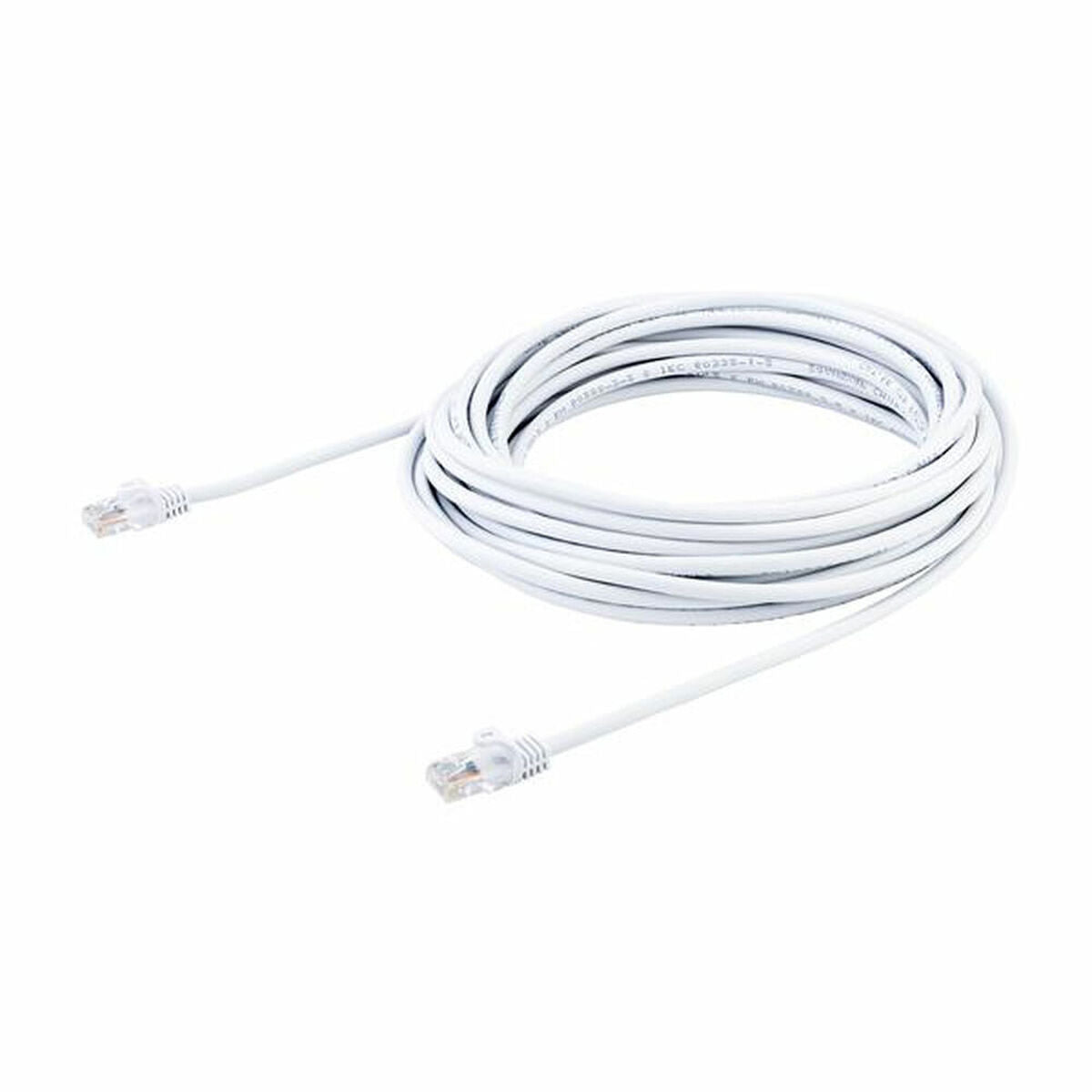 10m White Cat 5e Cable Snagless