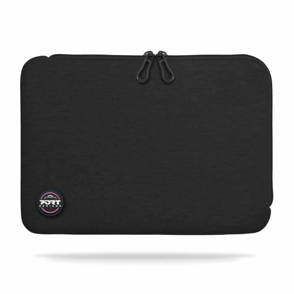 PORT DESIGNS Trendy Cotton Neoprene Laptop Sleeve 15.6p L-shaped opening for easy access Stretchy cotton neoprene material Black