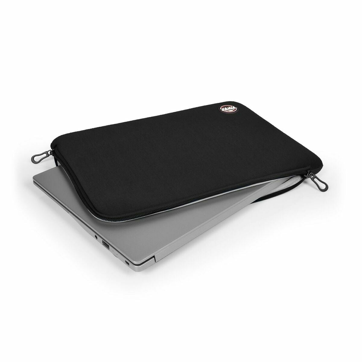 PORT DESIGNS Trendy Cotton Neoprene Laptop Sleeve 15.6p L-shaped opening for easy access Stretchy cotton neoprene material Black