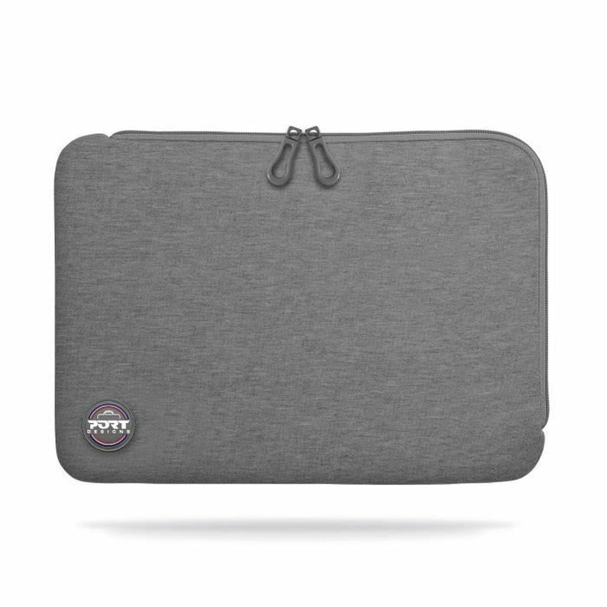 PORT DESIGNS Trendy Cotton Neoprene Laptop Sleeve 10p-12p L-shaped opening for easy access Stretchy cotton neoprene material Grey