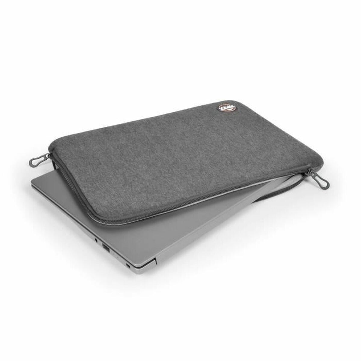 PORT DESIGNS Trendy Cotton Neoprene Laptop Sleeve 10p-12p L-shaped opening for easy access Stretchy cotton neoprene material Grey