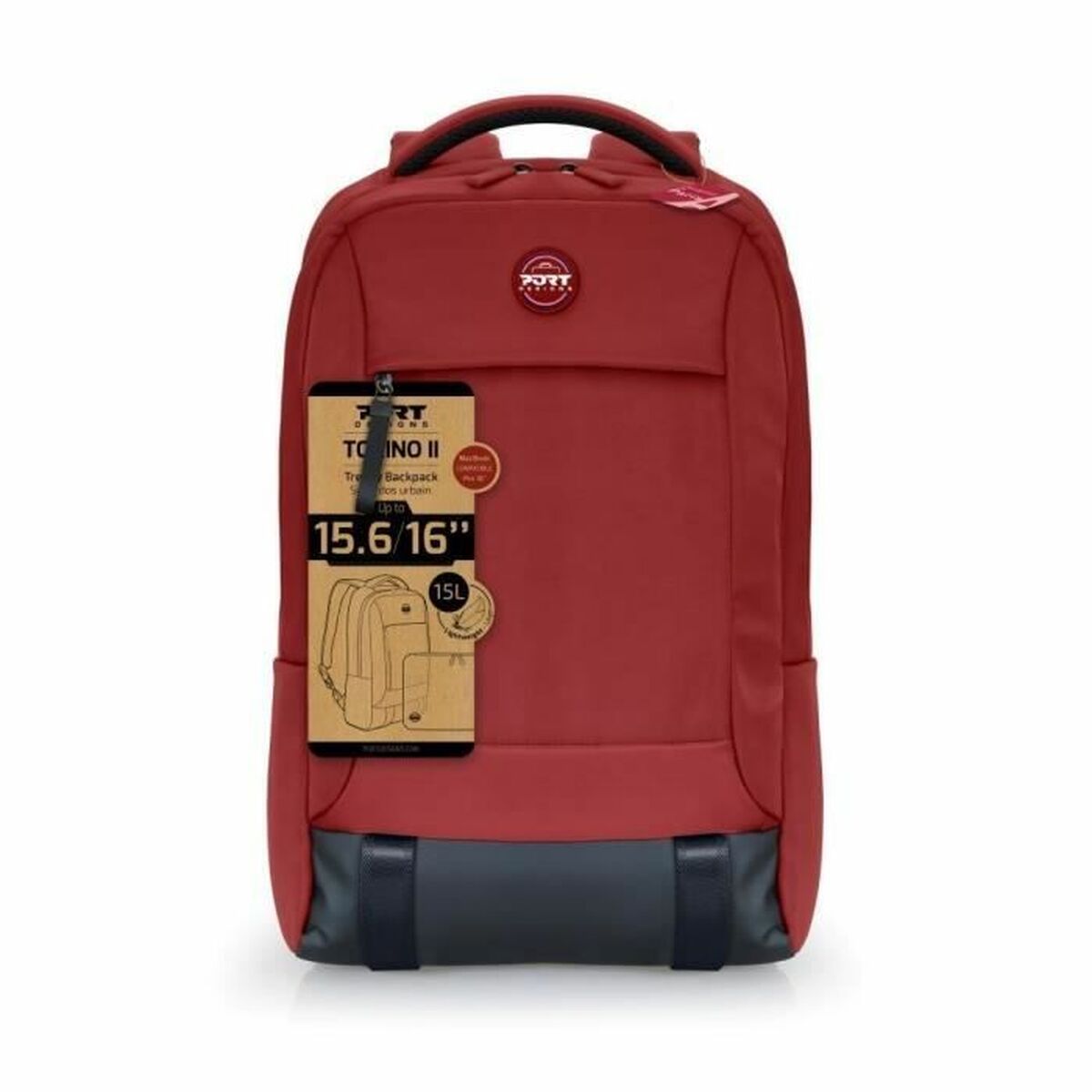 PORT DESIGNS Trendy & Colorful Urban Backpack Dedicated Padded Laptop Compartment up to 14/15.6p Slim Format