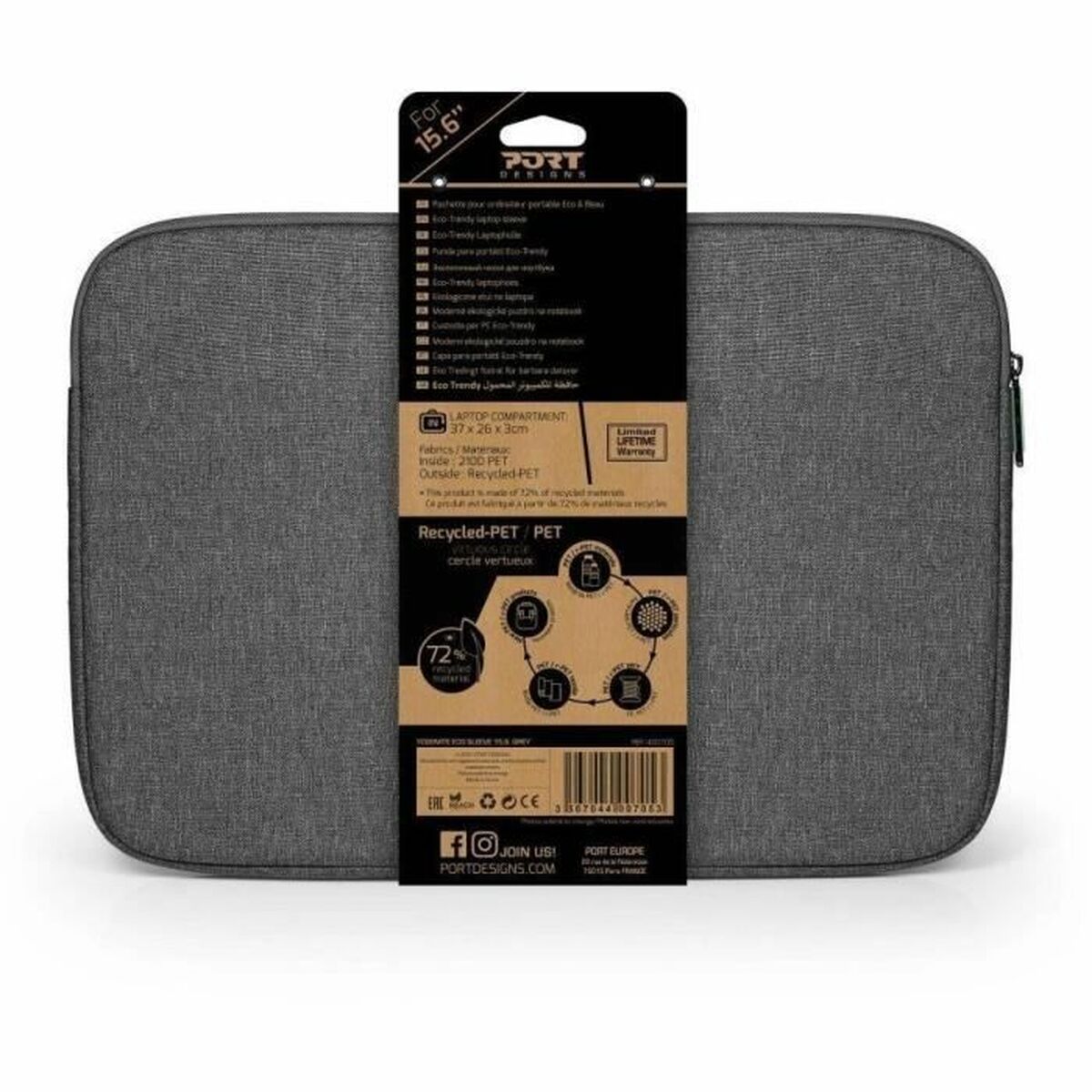 PORT DESIGNS Yosemite Eco Sleeve 13/14p Grey