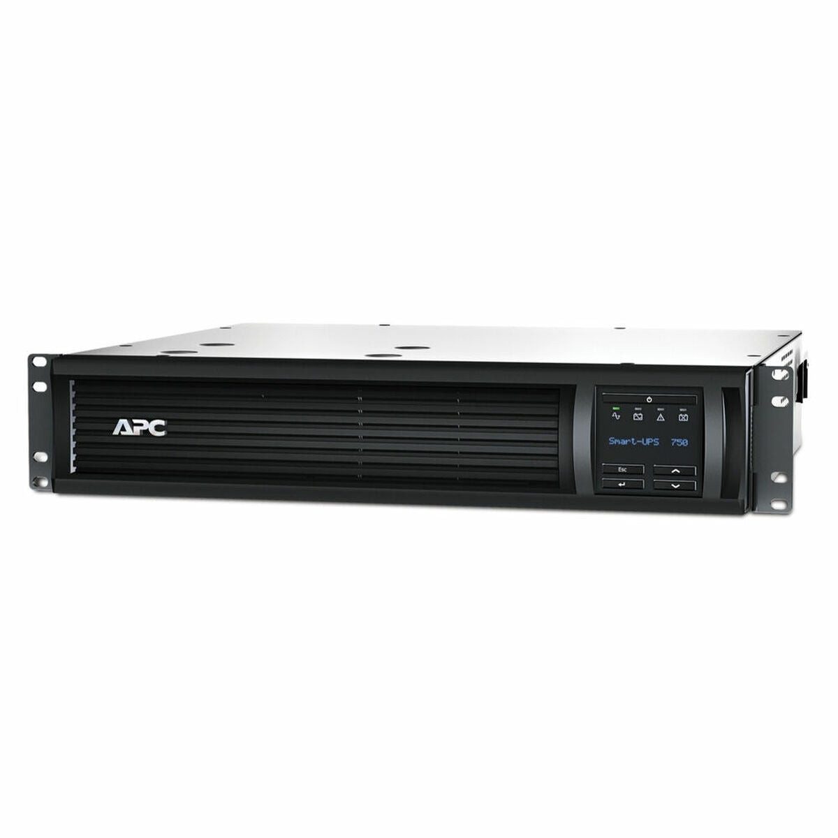 APC Smart-UPS 750VA LCD RM UPS rack-mountable AC 230V 500Watt 750VA Ethernet RS-232 USB output connectors 6 2U Black