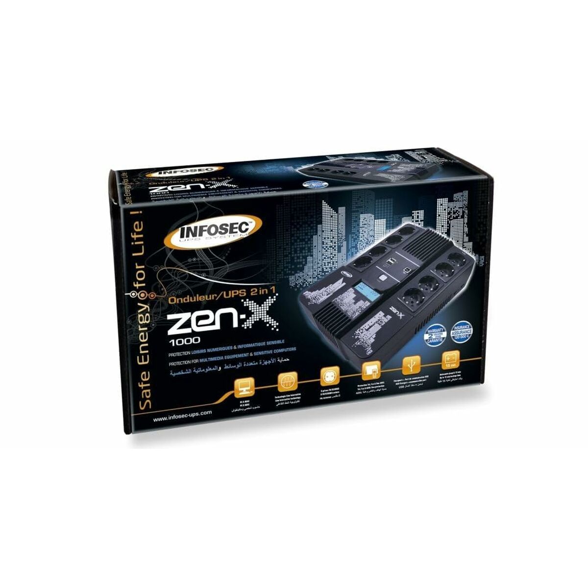 INFOSEC Onduleur ZEN-X 1000 VA