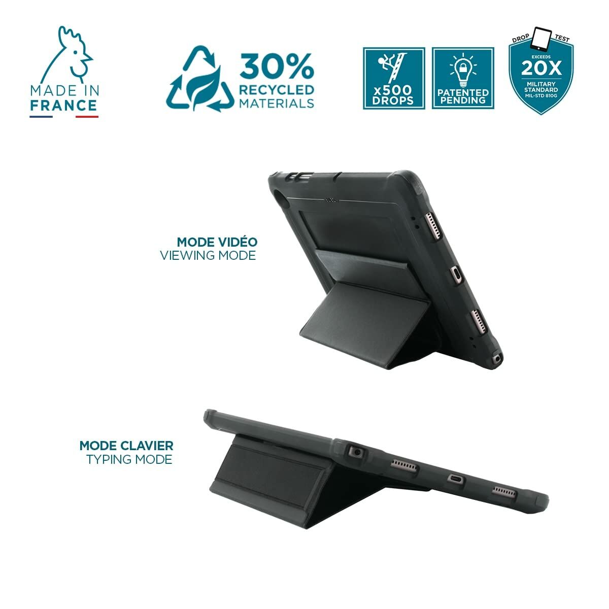 PROTECH-Case+kickstand+handstrap for iPa