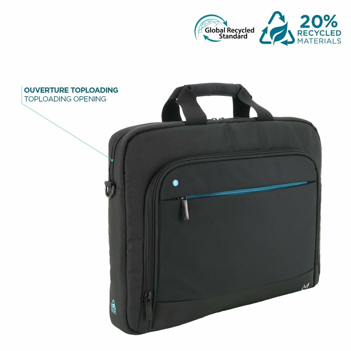TheOne Briefcase Blue zip 11-14'RECYCLED