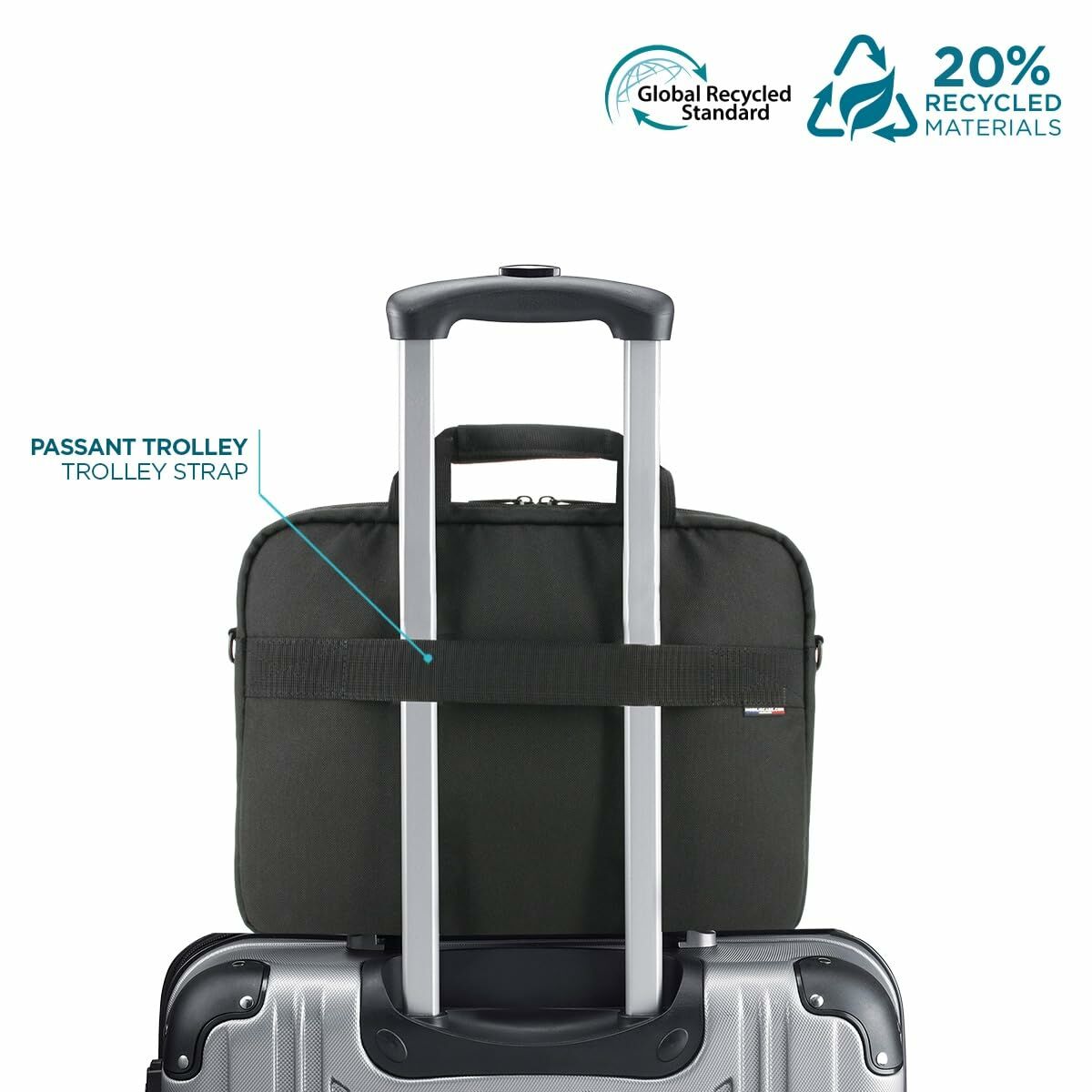 TheOne Briefcase Blue zip 11-14'RECYCLED