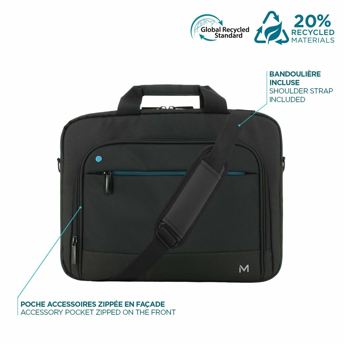 TheOne Briefcase Blue zip 11-14'RECYCLED