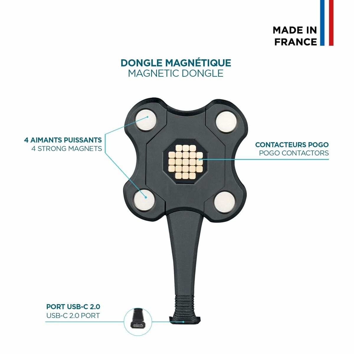 ENERGIA MOBILE Dongle magnétique Pogo Pin