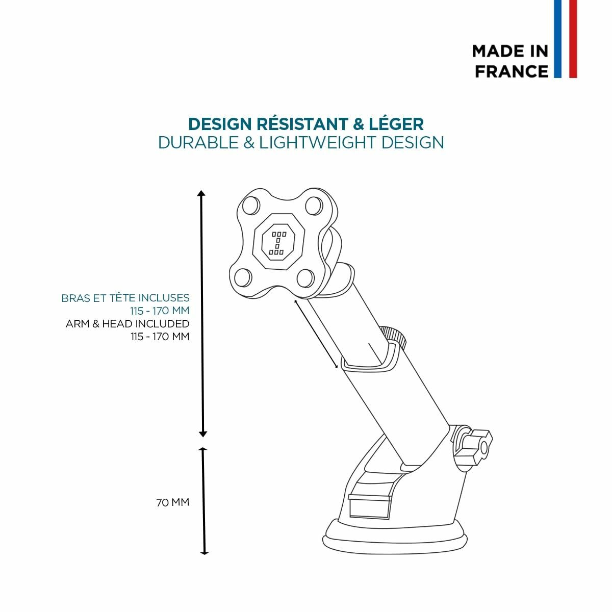 ENERGIA MOBILE Support de charge à ventouse 65 W