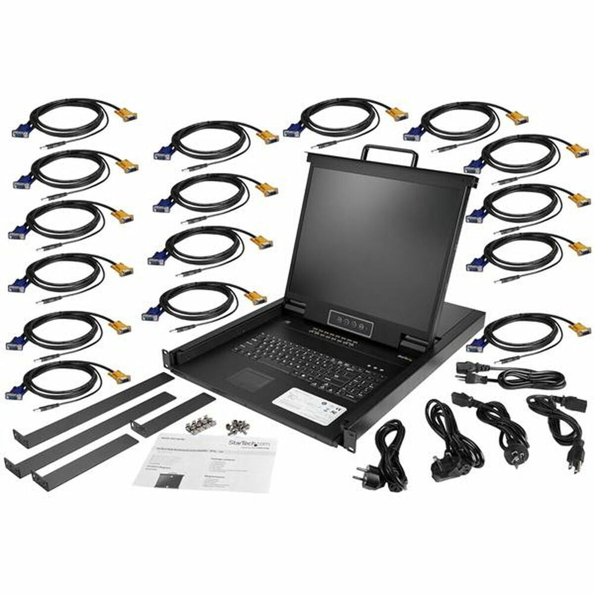 KVM Rack Server Console 16 VGA 19 "ports
