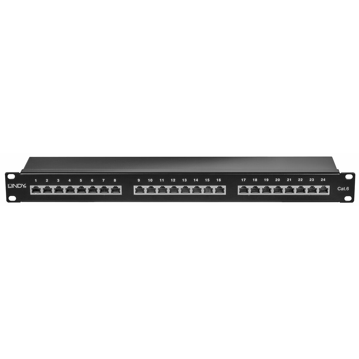 LINDY Cat.6 Patchpanel 24p STP 1U black