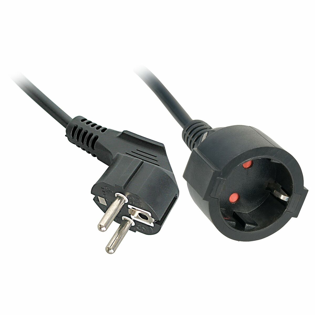LINDY 3m Schuko Extension Cable Colour: Black