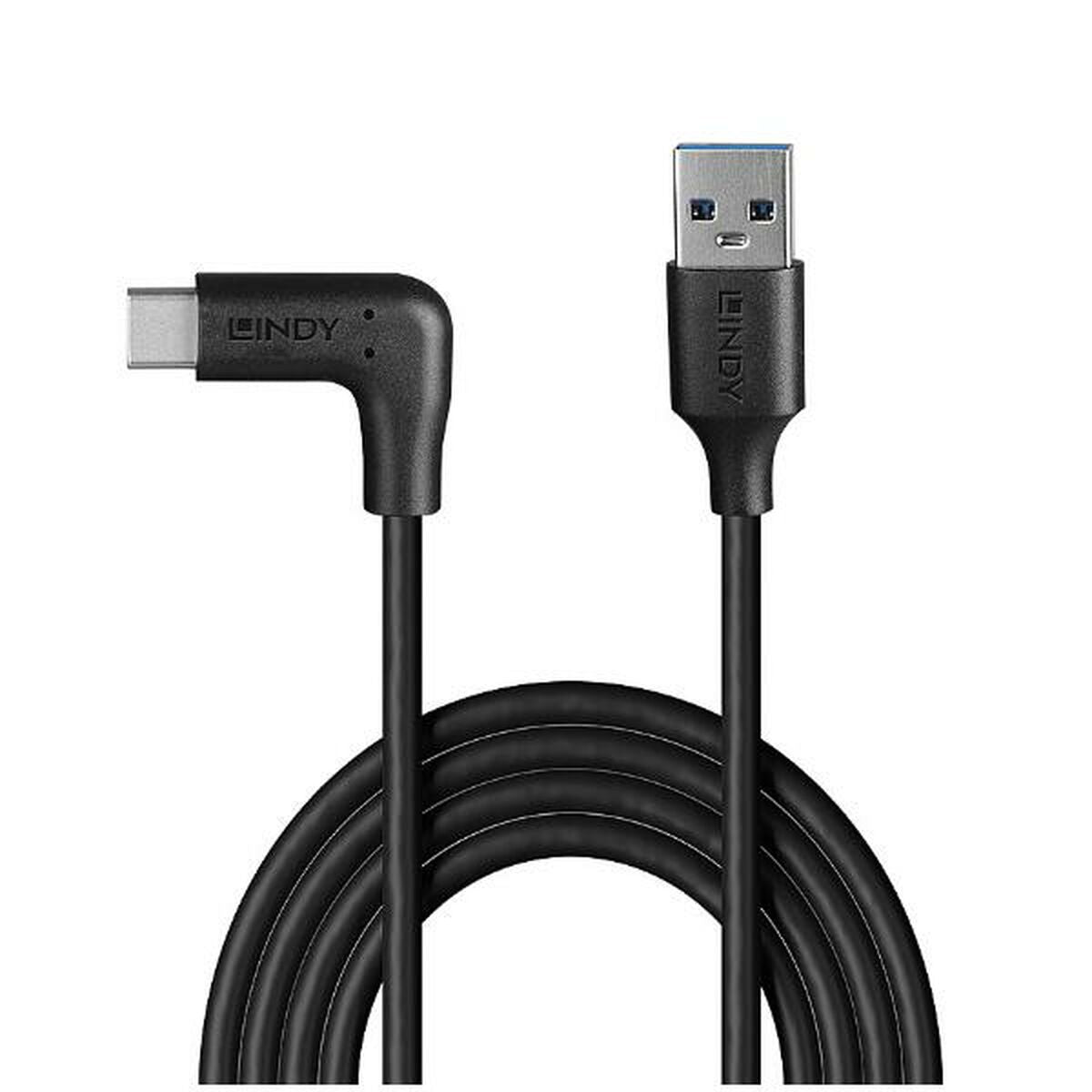 LINDY 1m USB 3.2 Type A to C Cable 90 Right Angle