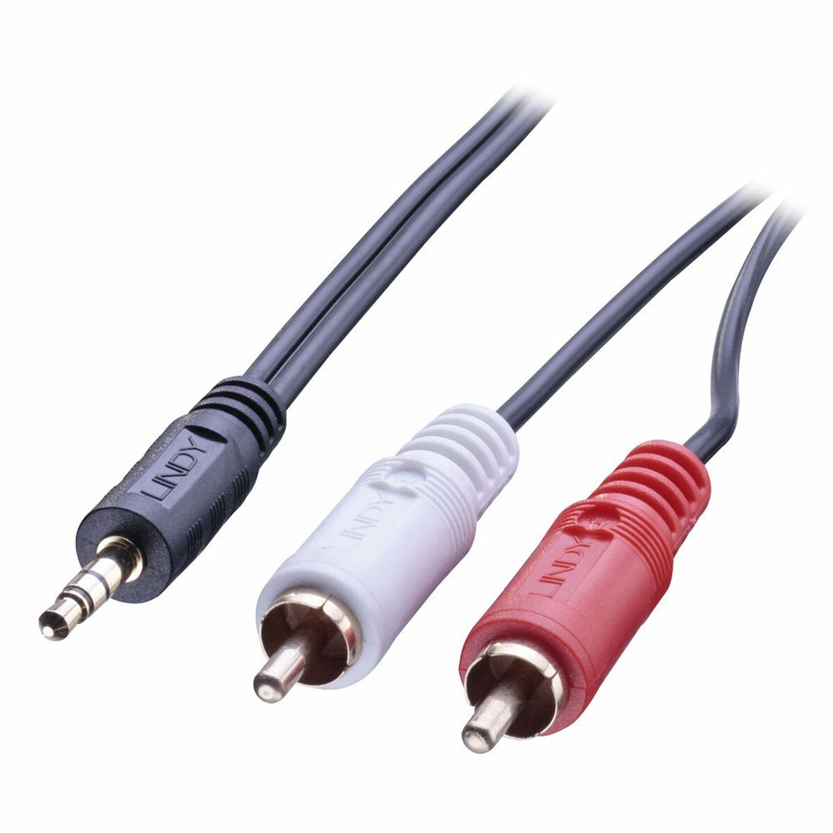 LINDY Premium Audio Adaptercable 3m 2x Phono/RCA to 3.5mm Stereo Jack