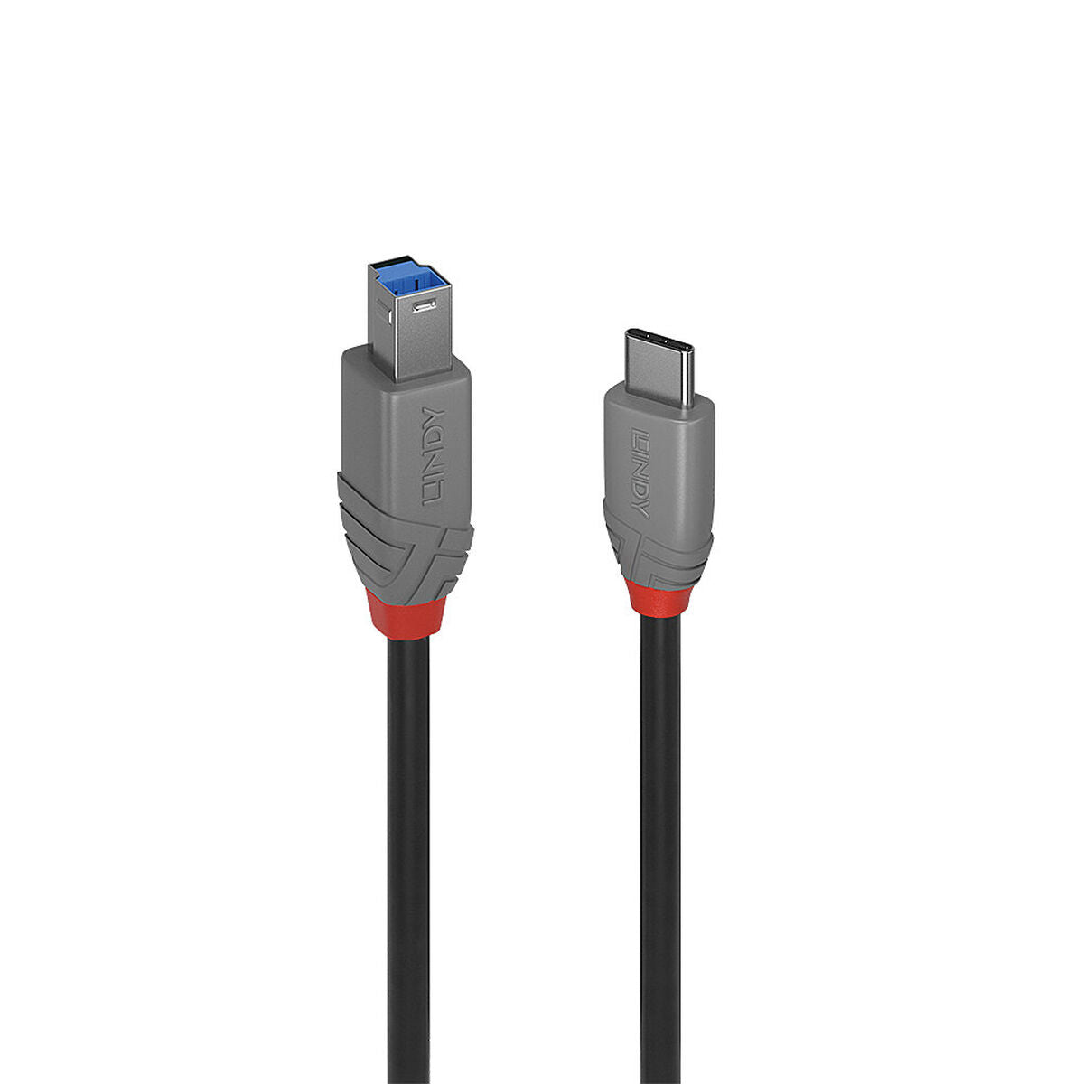 LINDY 0.5m USB 3.2 Type C to B Cable Anthra Line