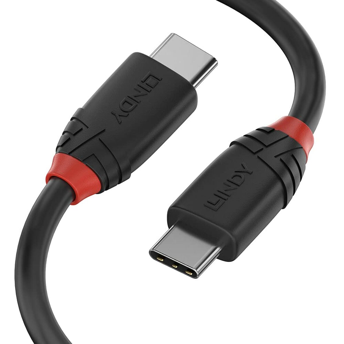 LINDY 1m USB 3.1 Type C Cable 3A Black Line