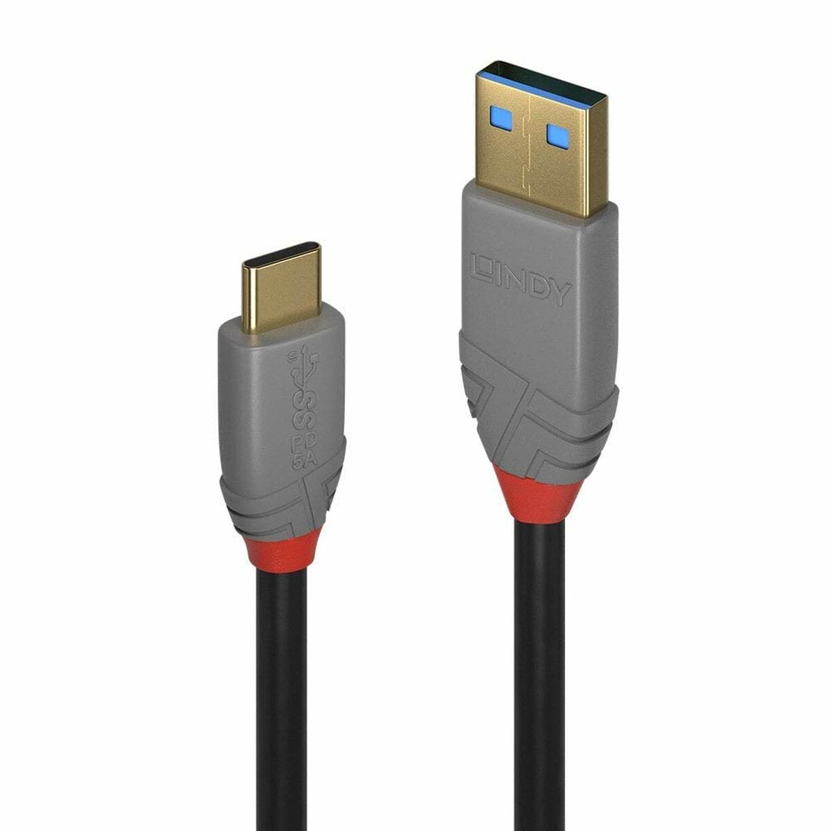 LINDY Câble USB 3.1 type C A 5A Anthra Line 0.5m