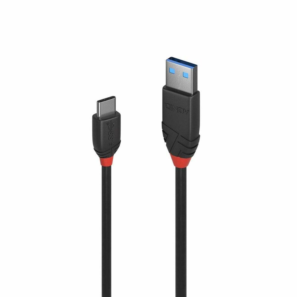 LINDY 0.5m USB 3.1 Type A to C Cable 3A Black Line