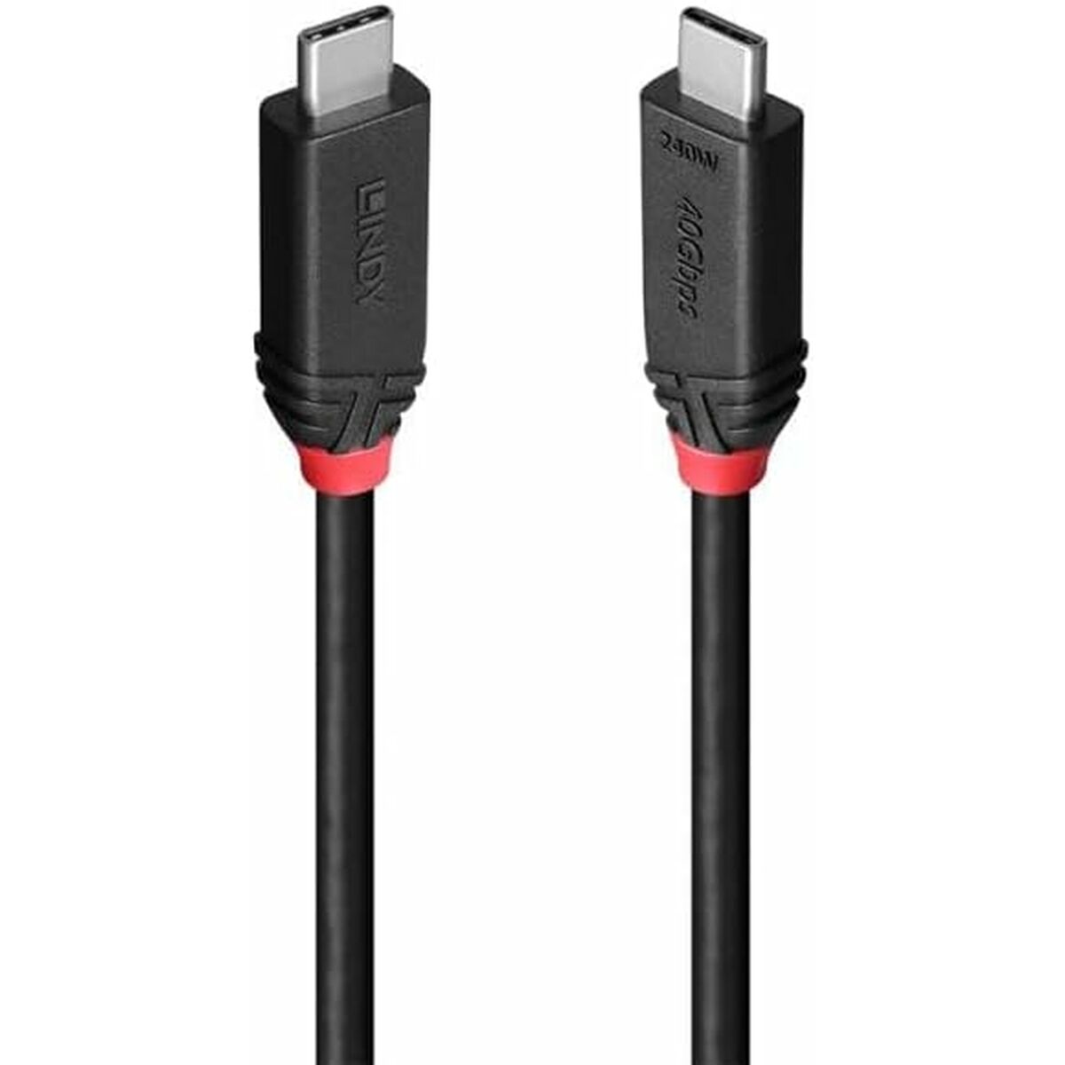 LINDY 1m USB4 240W Type C Cable Black Line