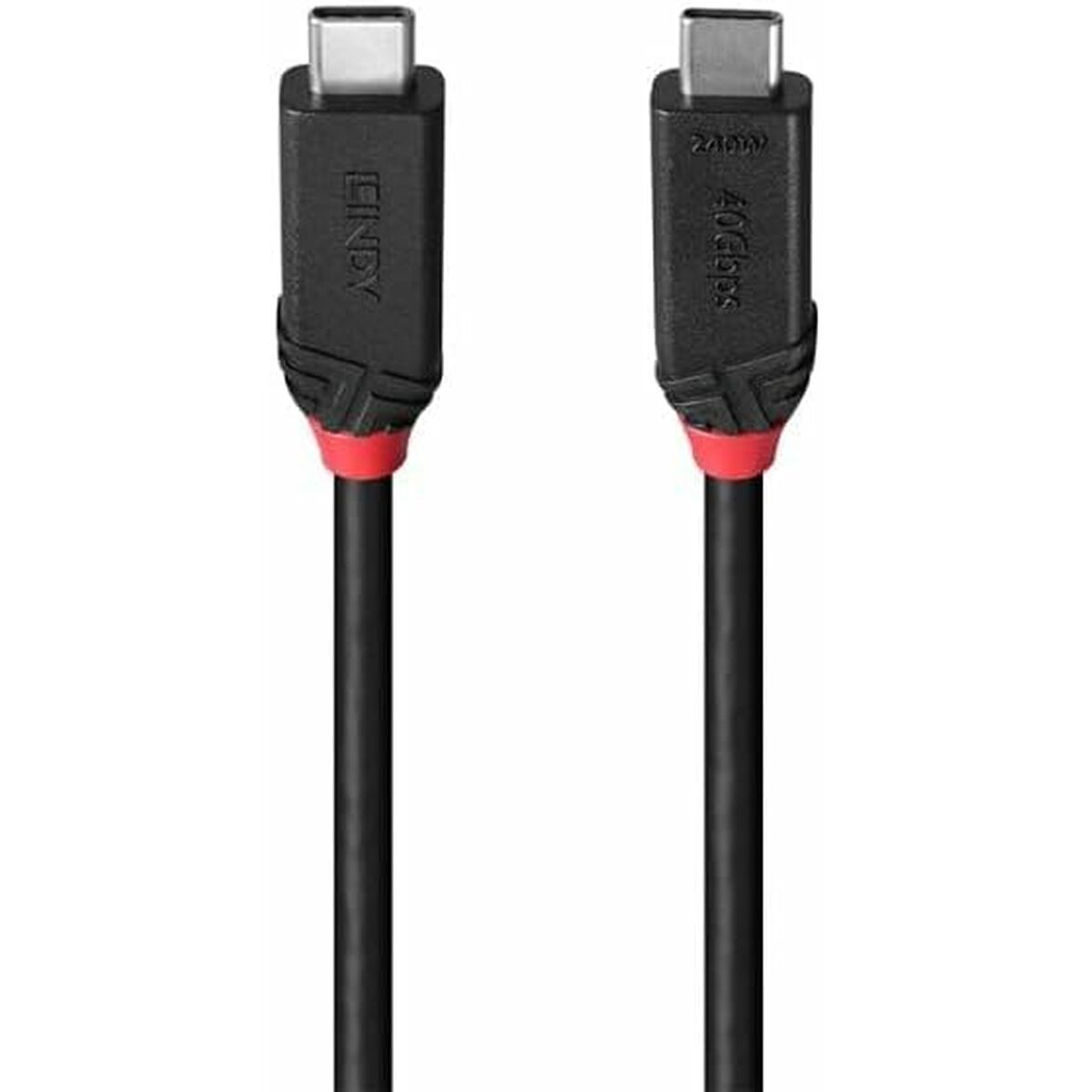 LINDY 1m USB4 240W Type C Cable Black Line