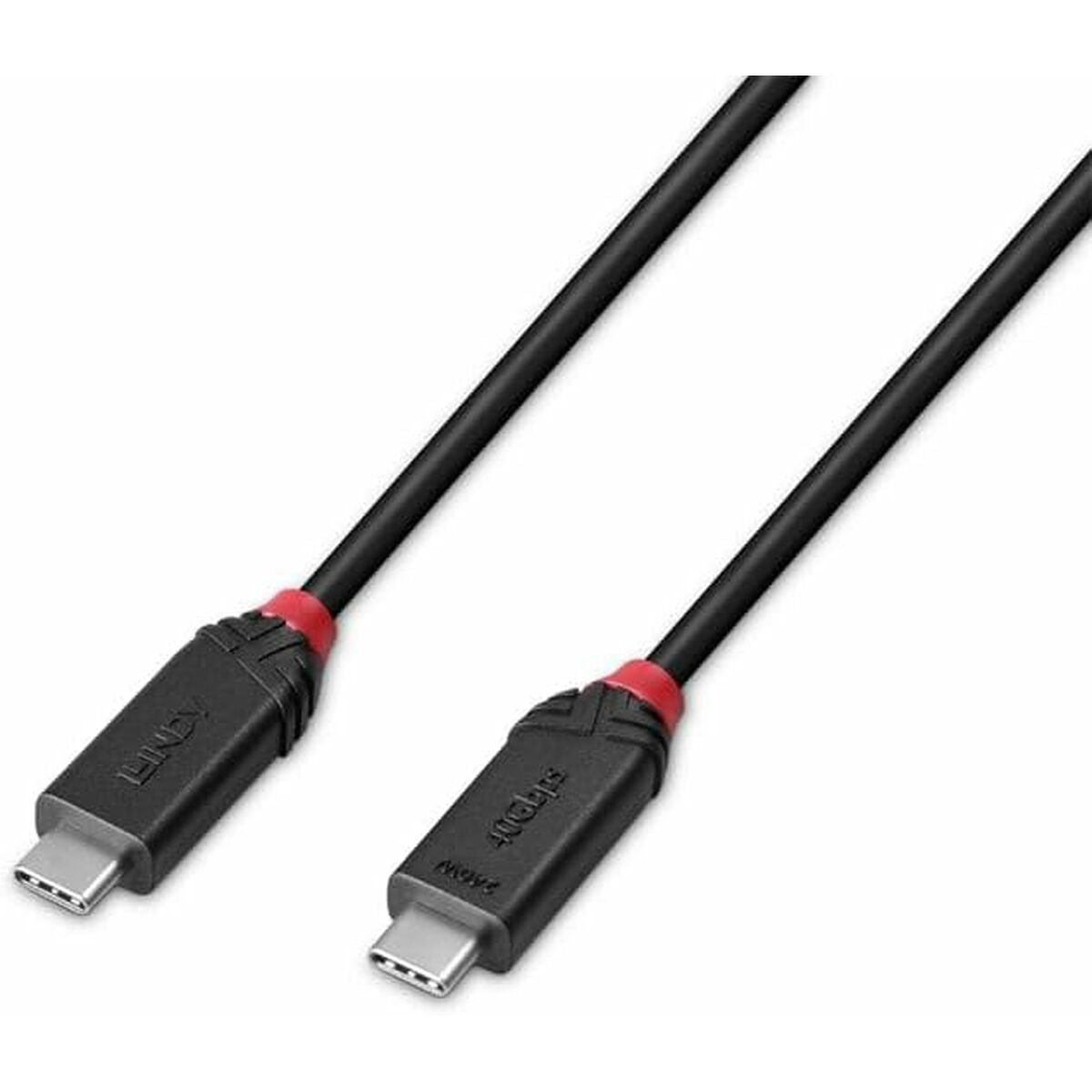 LINDY 1m USB4 240W Type C Cable Black Line