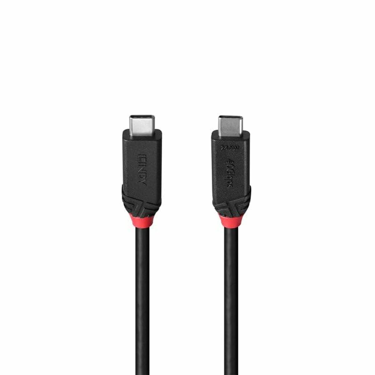 LINDY 2m USB4 240W Type C Cable Black Line