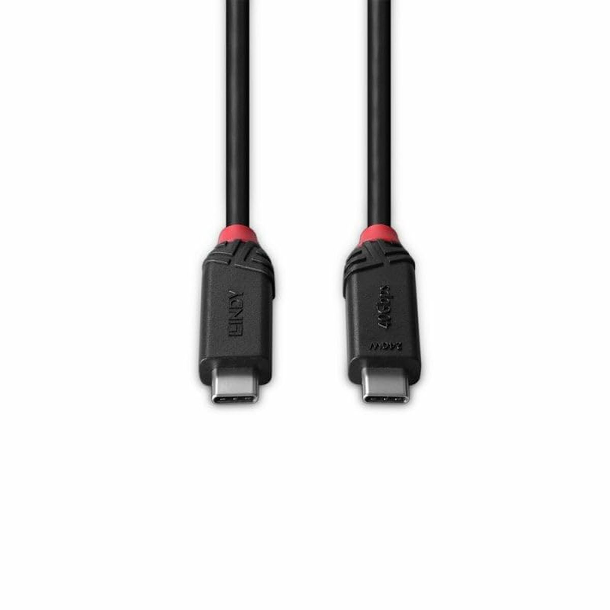 LINDY 2m USB4 240W Type C Cable Black Line
