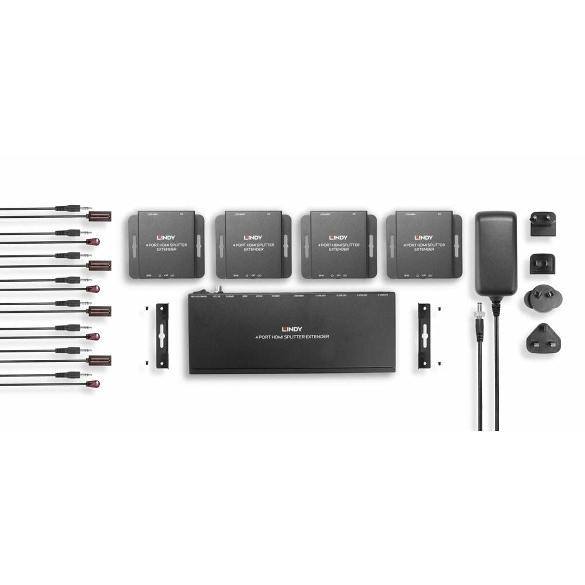 LINDY Kit Extender Splitter 4 Ports HDMI & IR avec Loop Out Cat.6 50m