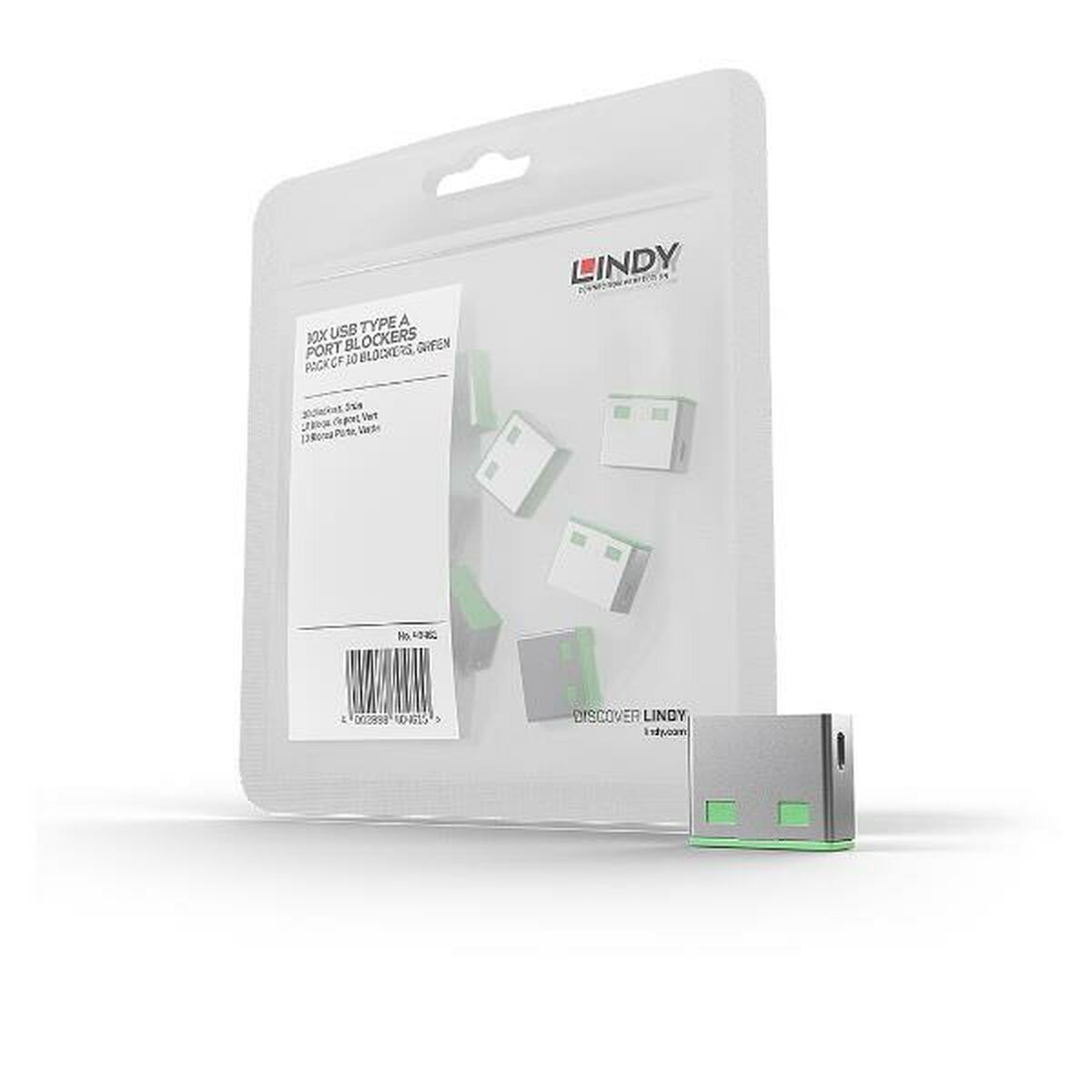LINDY Bloqueurs de ports USB 10 pièces Vert