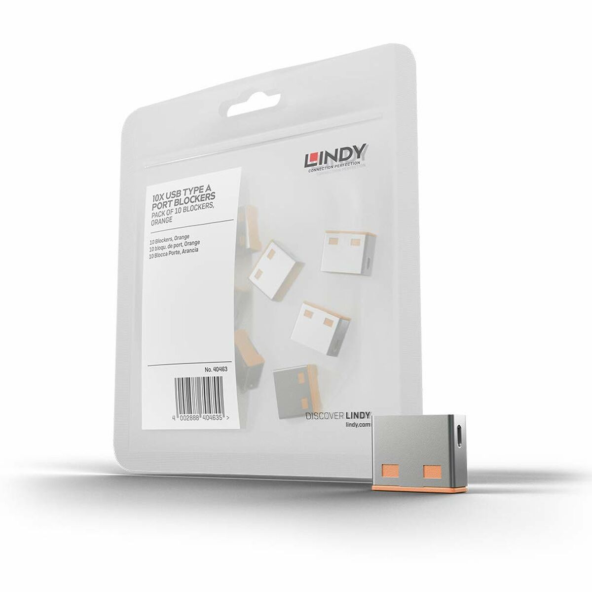 LINDY Bloqueurs de ports USB 10 pièces Orange