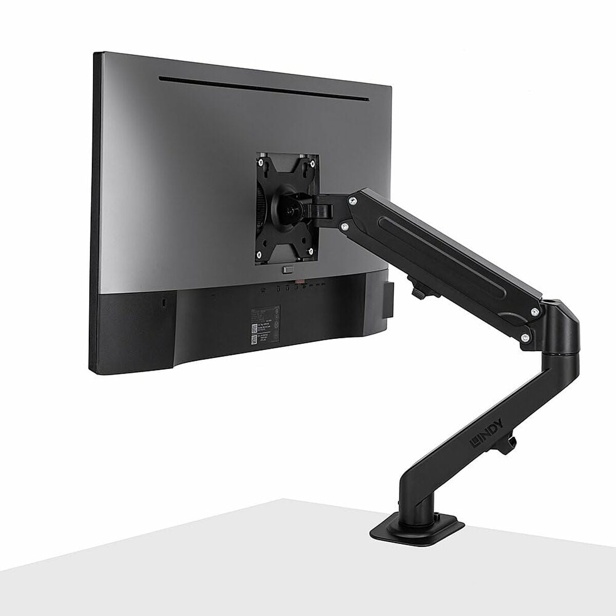 LINDY Single Mount Desktop Gas Spring Arm - Black