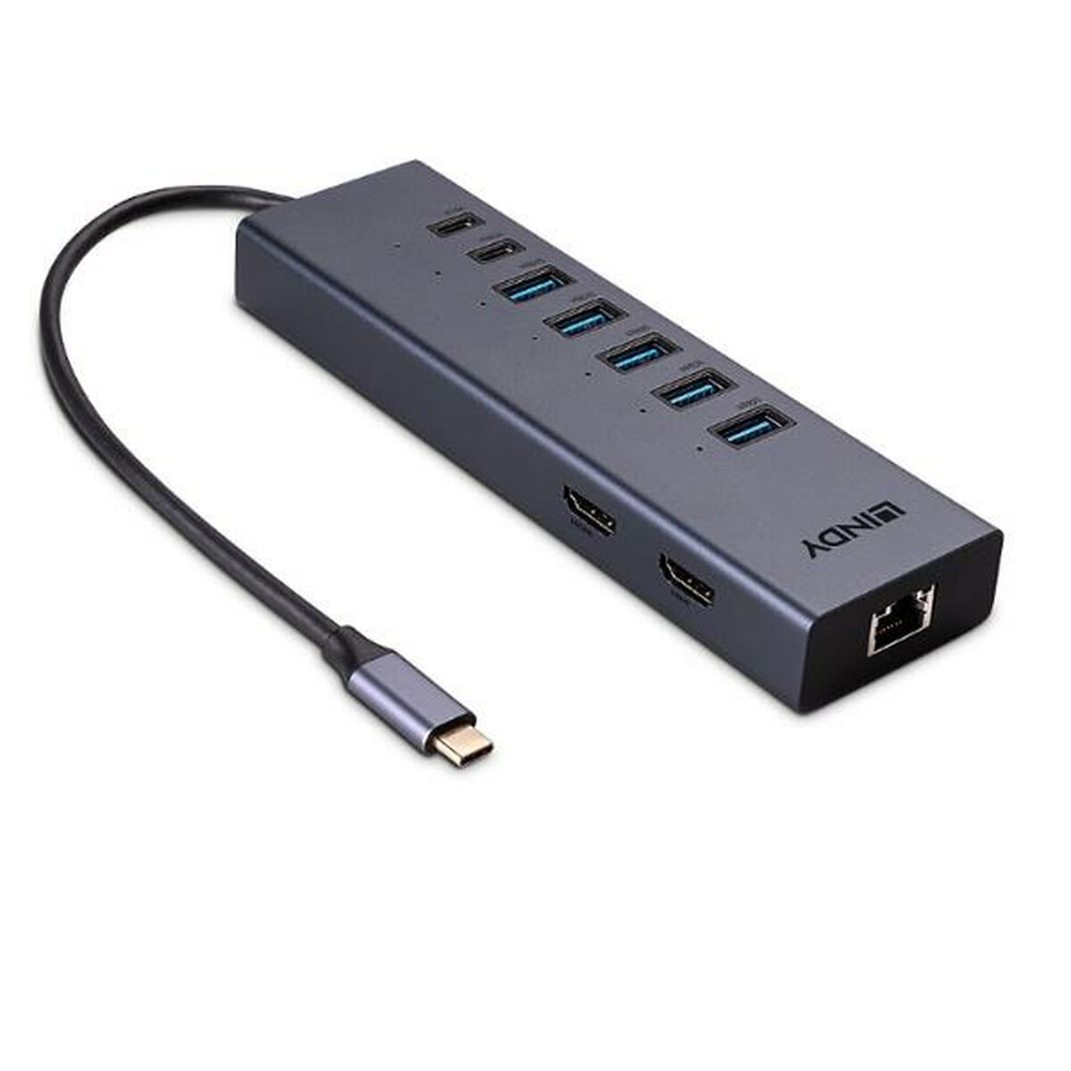 LINDY USB-C Laptop Mini Docking Station 2x 4K HDMI