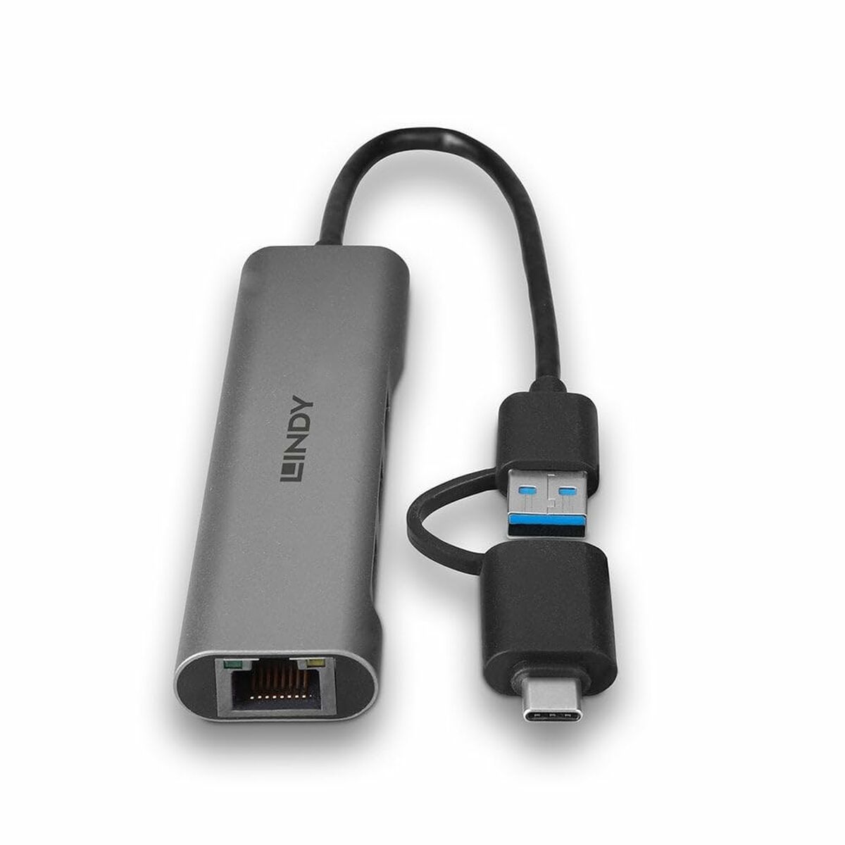 LINDY USB 3.2 Gen 1 Hub & Gigabit Ethernet Converter