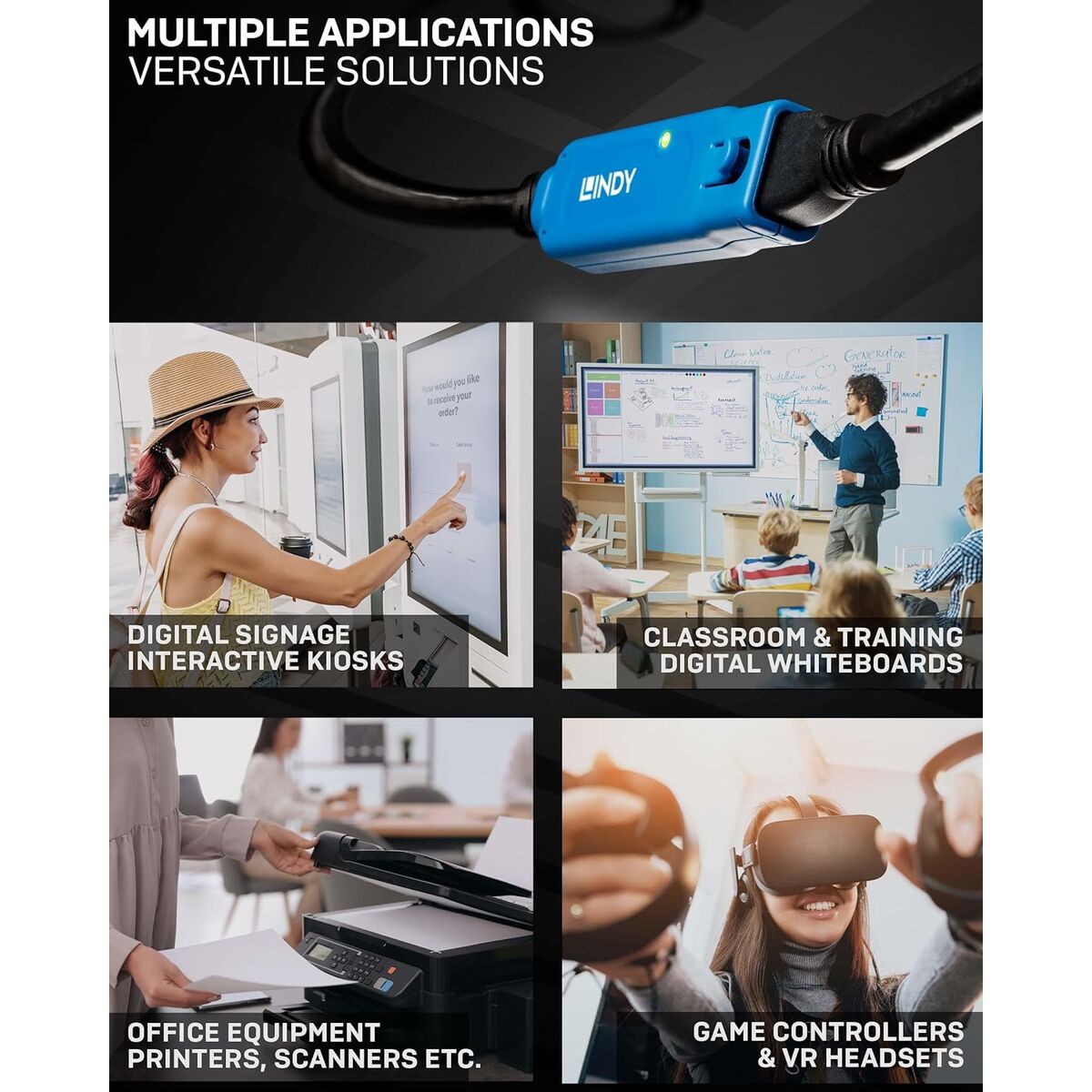 LINDY 5m USB 3.2 Gen 1 C/A Active Extension Pro