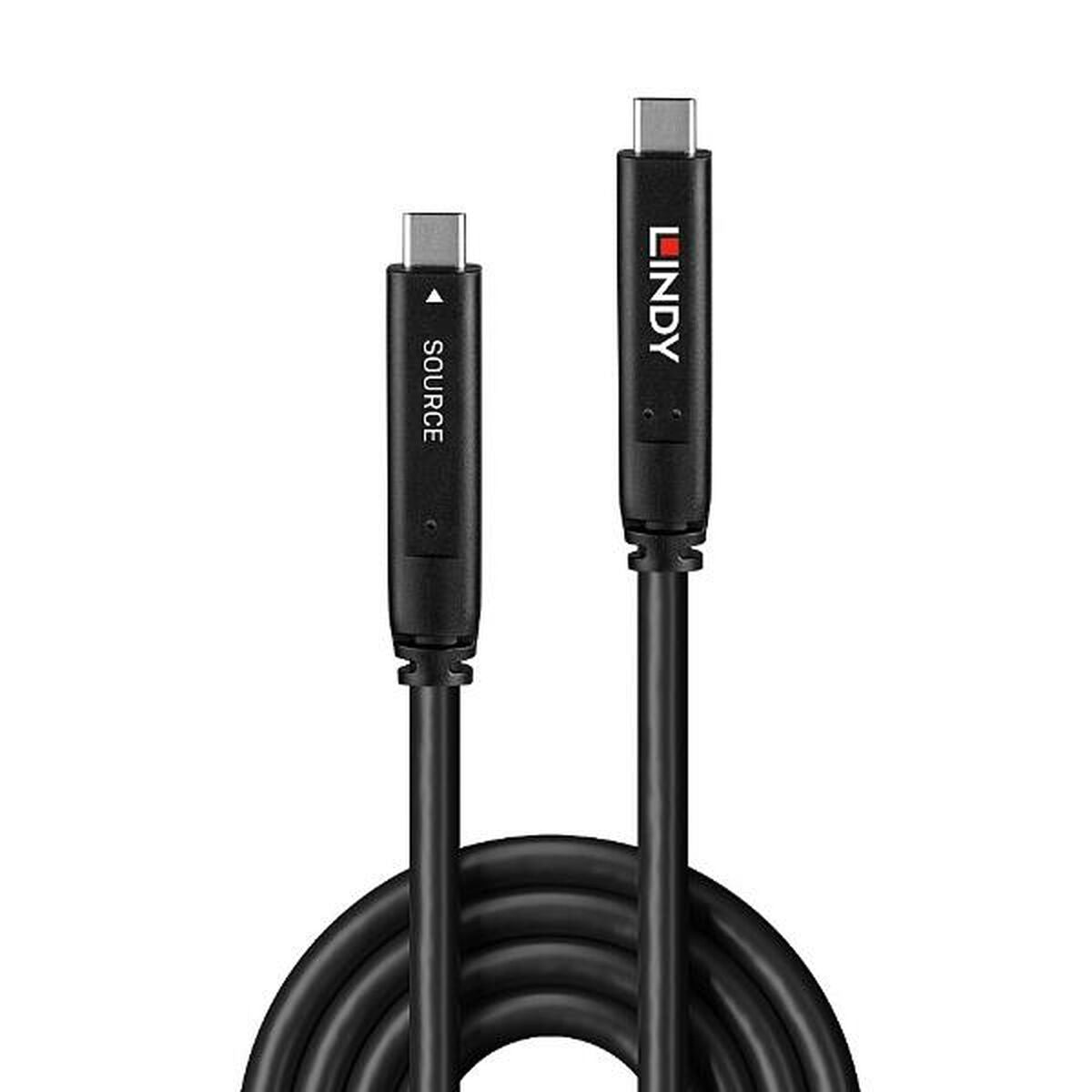 LINDY 8m USB 3.2 Gen 1 and DP 1.4 Type C Hybrid Cable