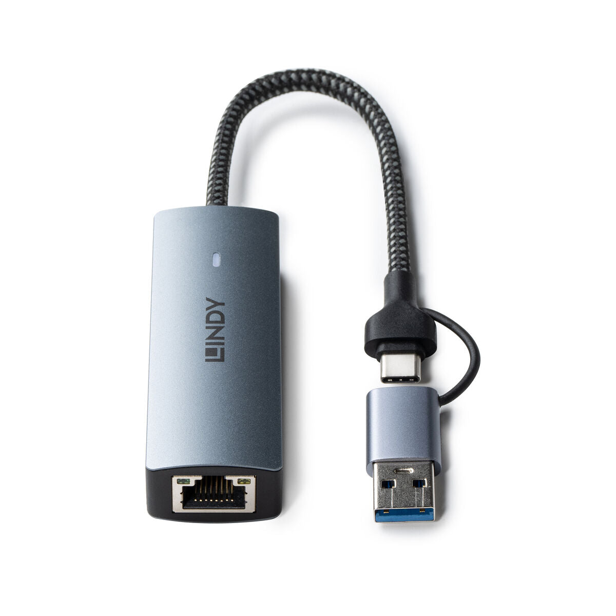 Câble USB LINDY USB 3.2 TO 5G ETHERNET CONVERTER Gris 15 cm