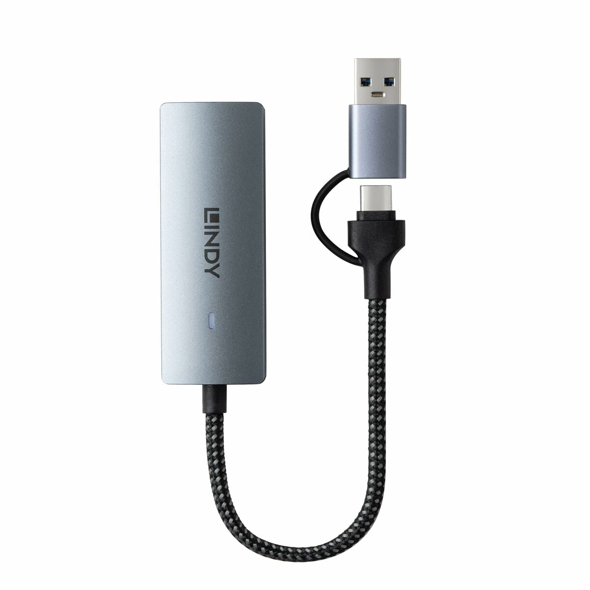 Câble USB LINDY USB 3.2 TO 5G ETHERNET CONVERTER Gris 15 cm