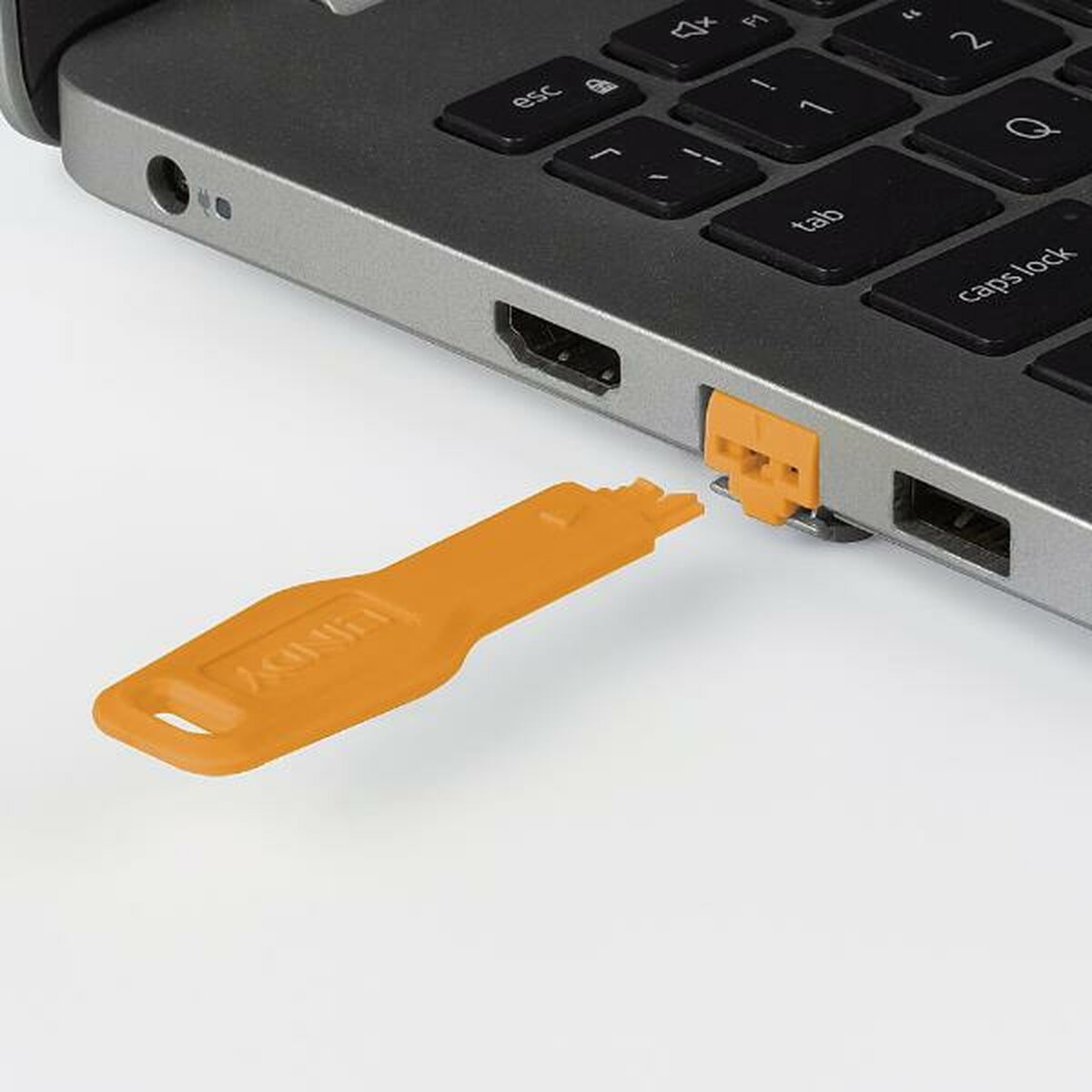 LINDY RJ45 Port Blocker key Orange
