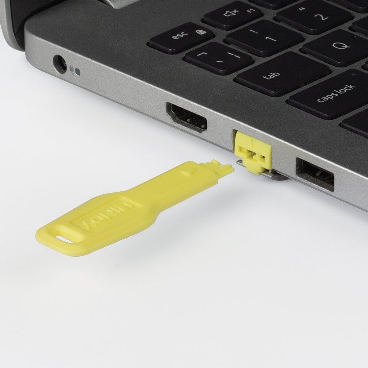 LINDY RJ45 Port Locks YELLOW 10x + 1 Key