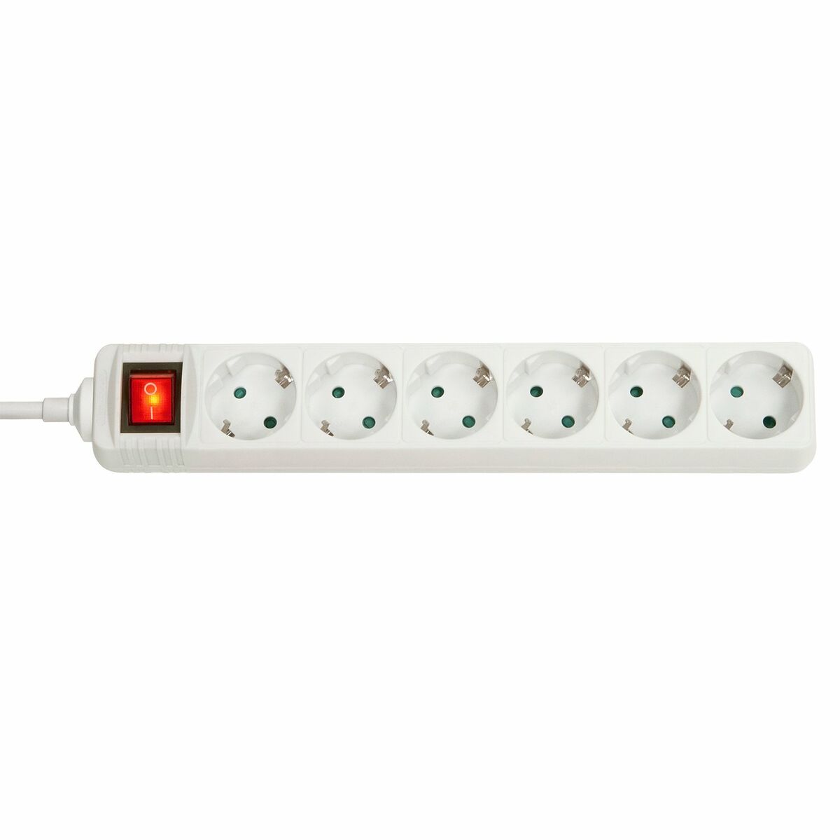 LINDY Mains 6 way gang socket with on/off switch