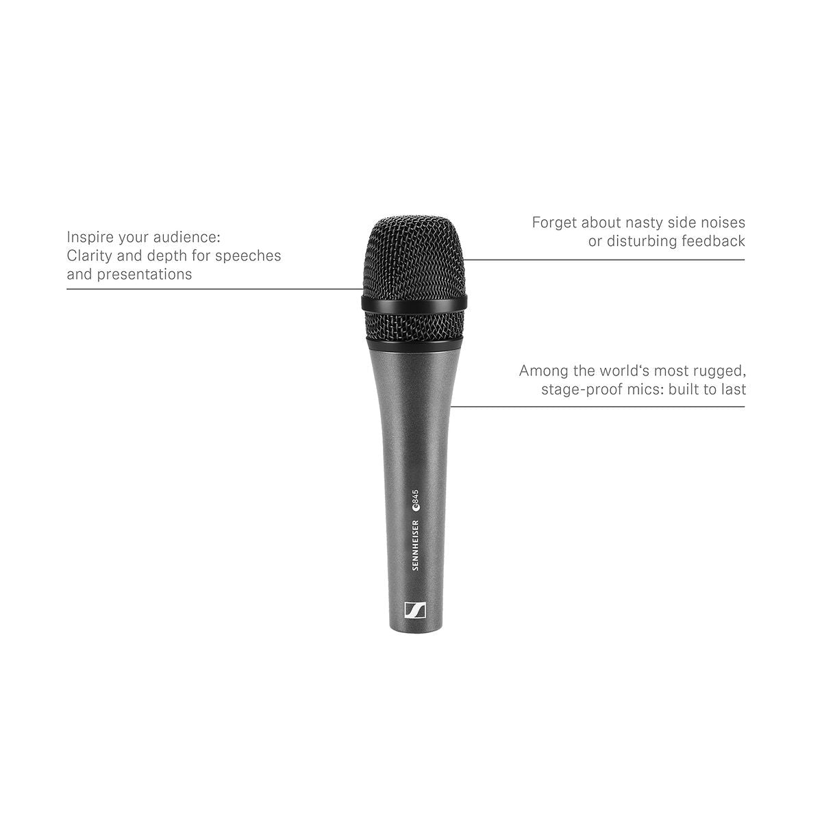 SENNHEISER- Micro chant dynamique supercardioïde