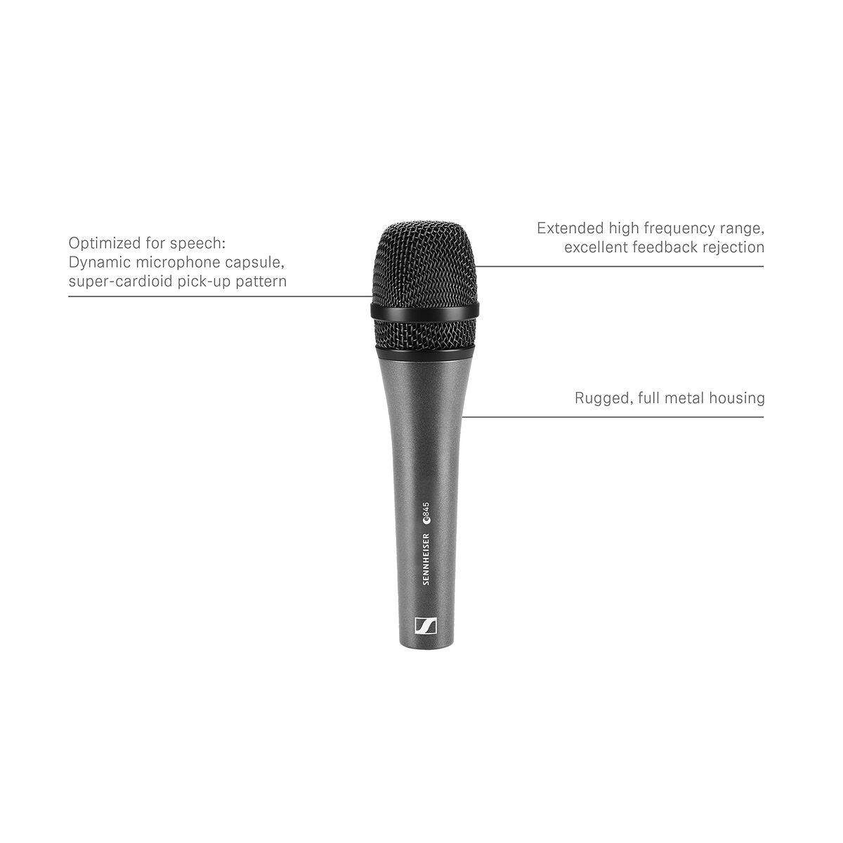 SENNHEISER- Micro chant dynamique supercardioïde